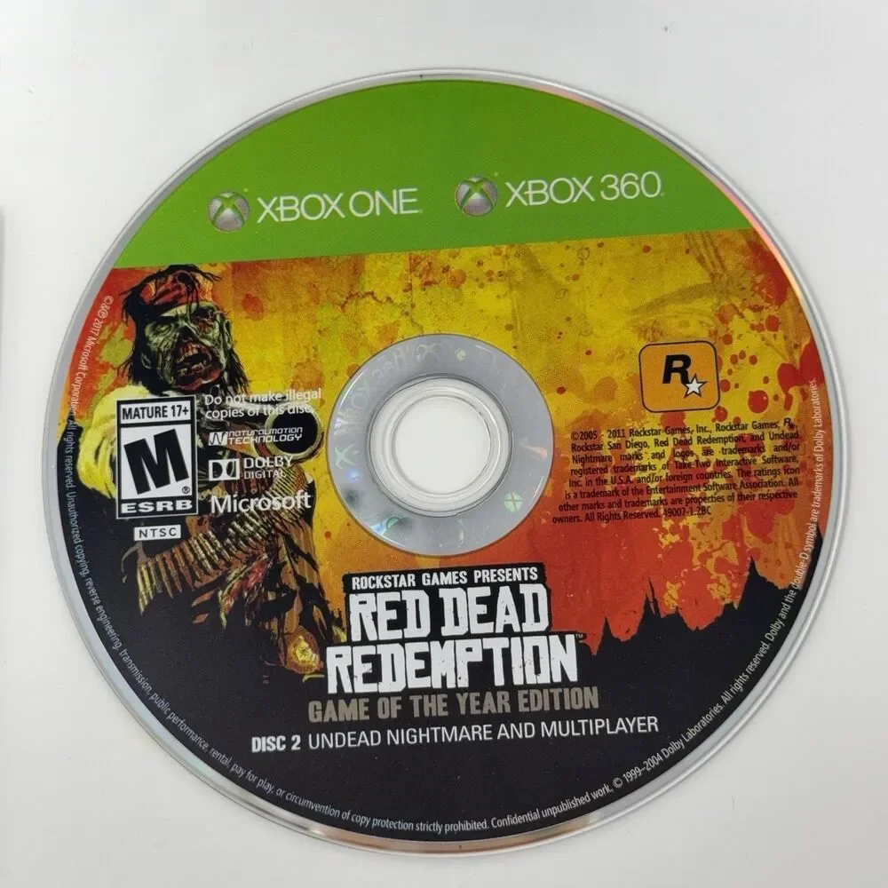 Red Dead Redemption GOTY Microsoft Xbox 360 Xbox One CIB Map Refurbished Tested